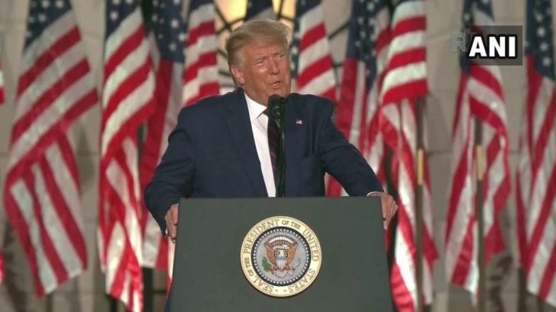 US Election 2020: Donald Trump Accepts Republican Party’s Presidential Nomination at RNC, Says US Will 'Crush' COVID-19 With Vaccine 'This Year'