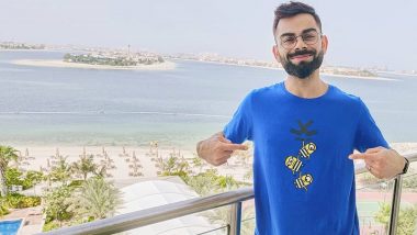 Ahead of IPL 2020, RCB Captain Virat Kohli Poses in Cute Minion T-Shirt As He Spends Time in Quarantine in Dubai (View Post)