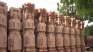 Ram Temple Bhoomi Pujan Ceremony: Stonework for Ram Mandir Reaches Final Stage Ahead of Foundation Laying Ceremony in Ayodhya