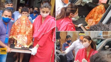 Ganeshotsav 2020: Shilpa Shetty Brings Lord Ganesha Home With Mask And Gloves On (Watch Video)