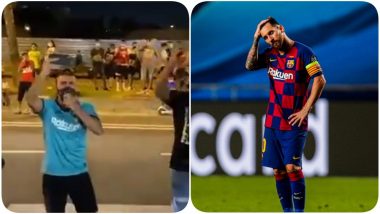 Lionel Messi Might Want to Leave Barcelona But Loyal Fans Protest Outside Barcelona Office Chanting, ‘Messi Stay’, Want Josep Maria Bartomeu To Step Down (Watch Videos)