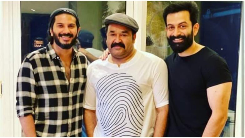 Mohanlal, Dulquer Salmaan and Prithviraj Pose for a Picture That Fans Will Frame