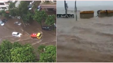 Mumbai Rains: Netizens Share Pics and Videos of Waterlogged Streets and Flooded Lanes As Red Alert Prevails, Continuous Rainfall Cripples City’s Lifelines