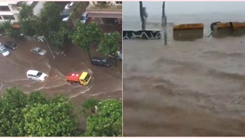 Mumbai Rains: Netizens Share Pics and Videos of Waterlogged Streets and Flooded Lanes As Red Alert Prevails, Continuous Rainfall Cripples City’s Lifelines