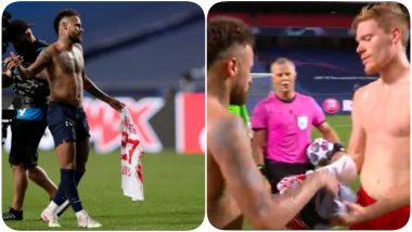 Neymar Jr Could be Banned From Playing Champions League 2019-20 Finals For Swapping Shirts With With Marcel Halstenberg, Breaches COVID-19 Protocol