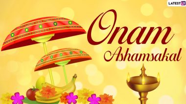 Onam Ashamsakal 2020 HD Images, Wishes and Quotes: WhatsApp Stickers, Greetings, Happy Onam Messages, GIFs and Wallpapers to Celebrate Kerala's Harvest Festival
