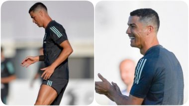 Cristiano Ronaldo Sweats it Out in the Nets Ahead of Juventus vs Lyon, Champions League 2019-20 (See Pics)