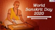 Happy Sanskrit Diwas 2020 Wishes and HD Images: Celebrate World Sanskrit Day With WhatsApp Messages, Facebook Photos With Quotes, SMS and Greetings!