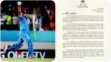 Suresh Raina Responds to PM Narendra Modi’s Appreciation Letter, Says ‘I Accept Them With Gratitude’