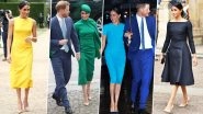 Meghan Markle Birthday Special: The Duchess of Sussex Has a Posh Style File That's Filled With Some Vivid and Sophisticated Fashion Choices (View Pics)