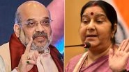 Amit Shah Remembers Sushma Swaraj on Her Death Anniversary Today, Says Her Ideals Will Continue to Inspire Generations to Come