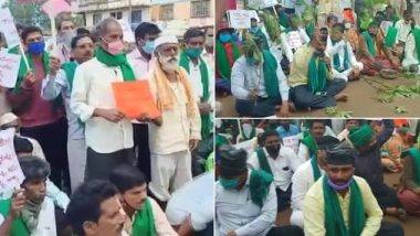 Karnataka: Farmers Block Belagavi Airport Road to Protest Against CM BS Yediyurappa’s Visit, Demand Compensation for Crop Damage Announced in 2019