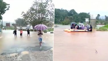 Karnataka Rains: Kodagu District Faces Flood-Like Situation Due to Heavy Rainfall, River Hemavathi and River Cauvery Flow Over Danger Mark; See Pics