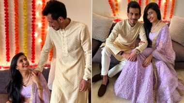 Yuzvendra Chahal and Dhanashree Verma Get Engaged: Indian Spinner Shares Roka Ceremony Pics With Choreographer Fiance and Family