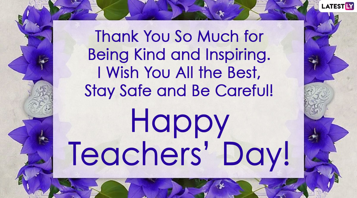 Happy Teachers' Day 2020 Wishes: Thank You Notes, Appreciative ...