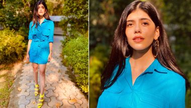 Yo or Hell No? Sanjana Sanghi's Blue Shirt Dress With Bright Yellow Heels