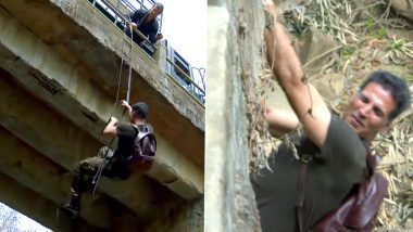 Into The Wild With Bear Grylls: Akshay Kumar Suffered Bruise in the Jungle While Climbing Rope Ladder at the Extraction Point