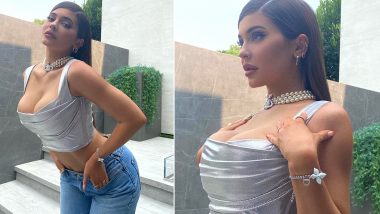 Kylie Jenner Dons a Metallic Crop Top With Jeans and We Call it Super Hot (View Pics)