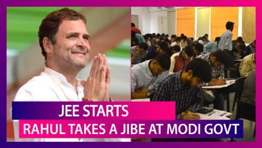 Rahul Gandhi Takes A Jibe At Modi Government, Says ‘Give Jobs, Not Empty Slogans’ As JEE Starts