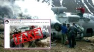 IAF Mi-17 Chopper Crashed in Ladakh? Pakistan Journalist Shares Old Picture of Crashed Indian Helicopter to Spread Fake News