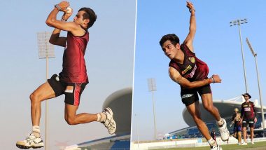 Kolkata Knight Riders Share Pacer Kamlesh Nagarkoti's Fierce Delivery From Training Session Ahead of RR vs KKR, Dream11 IPL 2020 (Watch Video)