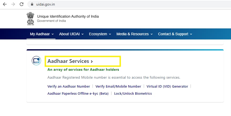 How to Verify Mobile Number, Email ID Linked on Aadhaar Number Online ...