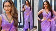 Surbhi Chandna's Fancy Lilac Saree Is a Must-Have In Every Ethnic Wear Lover's Wardrobe! (View Pics)