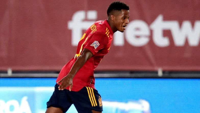 Barcelona Starlet Ansu Fati Becomes Spain’s Youngest Goal-Scorer After Netting Against Ukraine in UEFA Nations League 2020–21 (Watch Video)