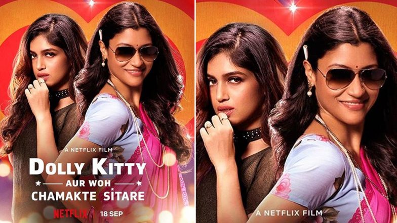 Dolly Kitty Aur Woh Chamakte Sitare: Bhumi Pednekar and Konkona Sen Sharma's Crazy Sisters Glam-Up on the New Poster Ahead Of Trailer Release