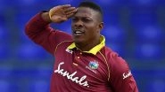Kings XI Punjab Pacer Sheldon Cottrell Salutes Fans Ahead of RR vs KXIP, Dream11 IPL 2020 Match (Watch Video)