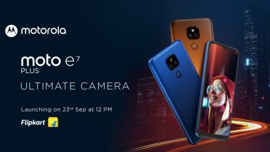 Moto E7 Plus to Be Launched in India on September 23, 2020, Teased on Flipkart Ahead of Launch