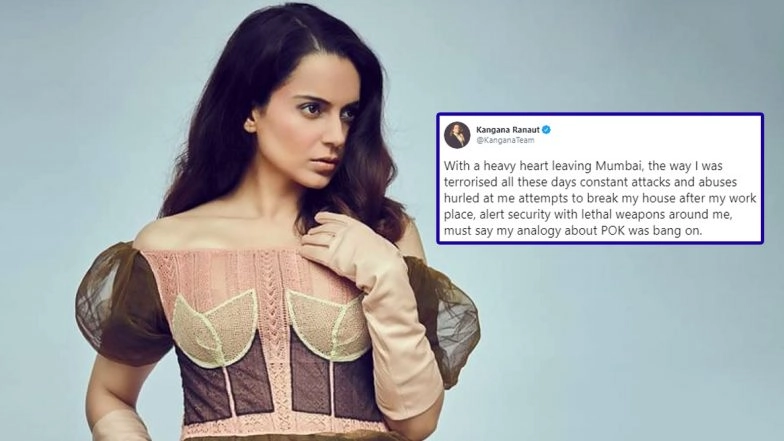 Kangana Ranaut Does It Again, Tweets She Is Leaving Mumbai 'With A Heavy Heart' Before Calling the City 'PoK' Again