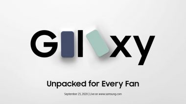 Samsung Galaxy S20 Fan Edition Launching Today in India at 7:30 PM IST, Watch Live Streaming of ‘Galaxy Unpacked for Every Fan’ Event