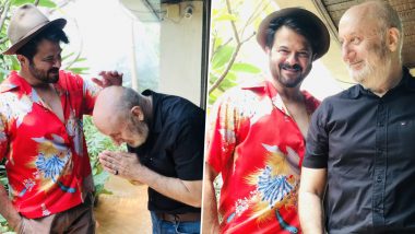 Anupam Kher Thanks Anil Kapoor for His Blessings Before Leaving for Bhopal to Shoot for The Last Show (View Pics)