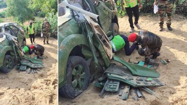 Indian Army's Vehicle Meets With Accident on Bikaner-Jaipur Road, Major And Colonel Killed