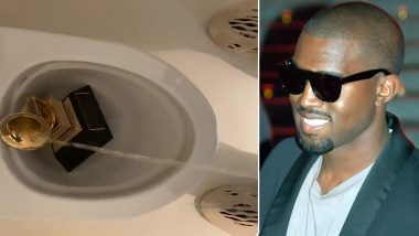 Kanye West Pees on His Grammy Award in Viral Video After Tweeting Pages From Universal Music Contracts, Here’s Why the American Rapper Is So ‘Pissed’ With the Music Label