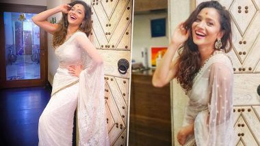 Ankita Lokhande Shares Her Happiness Mantra by Flaunting a Gorgeous Smile in White Saree (View Post)