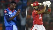 IPL 2020: Orange Cap Stays With KXIP Captain KL Rahul, Delhi Capitals Pacer Kagiso Rabada Holds Onto Purple