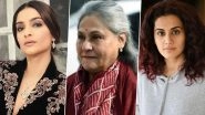 Sonam Kapoor, Taapsee Pannu Laud Jaya Bachchan's Parliament Speech About 'Conspiracy to Defame Bollywood' (View Tweets)