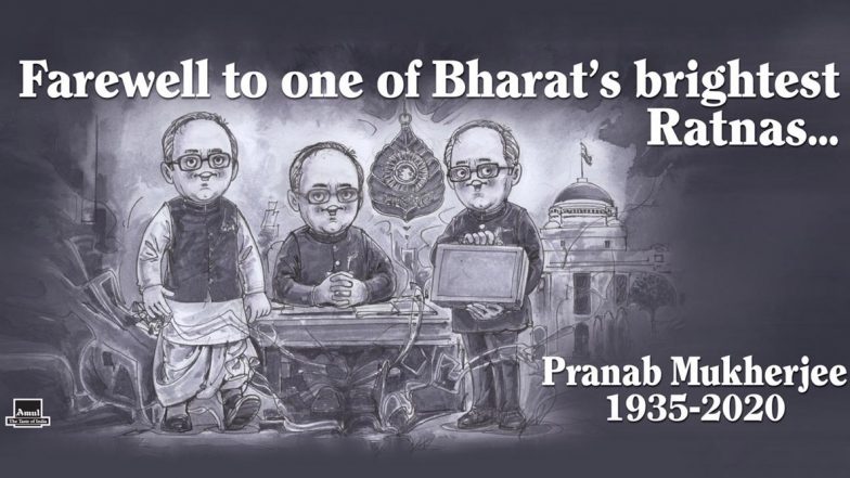 Pranab Mukherjee No More, Amul’s Topical Ad Remarkably Depicts the Illustrious Political Career of the Stalwart and Statesman (View Pic)