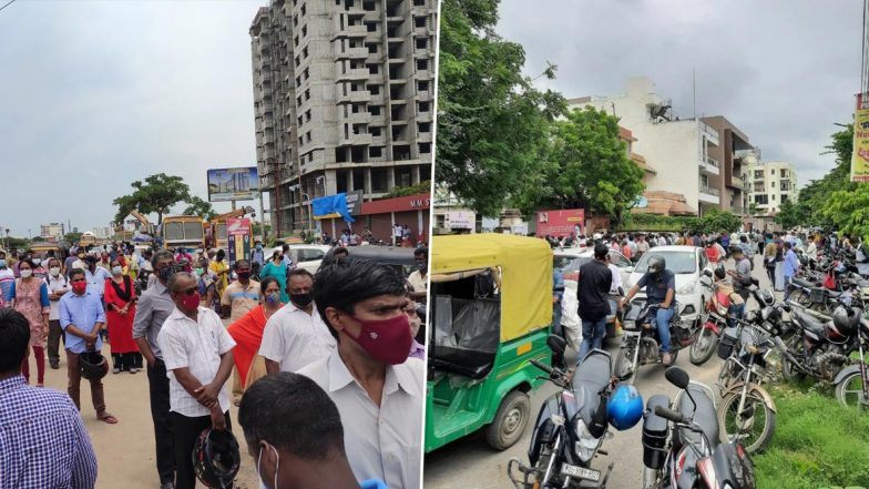 JEE Main 2020 First Day Exam in Pics: ‘No Social Distancing at Examination Centre’, ‘Lack of Hand Gloves’ and More, Students Raise Concerns on Twitter Over NTA’s COVID-19 Guidelines