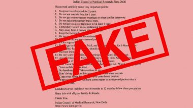 Fact Check: Fake WhatsApp Post on COVID-19 Guidelines Attributed to ICMR Goes Viral, Here's The Truth