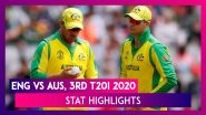 ENG vs AUS Stat Highlights, 3rd T20I 2020: Mitchell Marsh Shines As Australia Win By Five Wickets