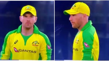 ENG vs AUS 1st T20I 2020: Aaron Finch Breaks COVID-19 Protocols, Caught Spitting (Watch Video)