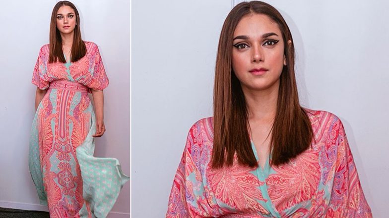 Aditi Rao Hydari Having a Printed Affair Dressed in a Ritu Kumar Kaftan Is All Kinds of Chic!
