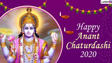Anant Chaturdashi Images & HD Wallpapers For Free Download Online: Wish Happy Anant Chaturdashi 2020 With New WhatsApp Stickers and GIF Greetings