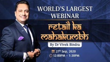 Bada Business 'Retail Ka Mahakumbh' 2020 Live Streaming on Sept 27: Watch Dr Vivek Bindra Sharing Business Expansion Strategies During World's Largest Webinar