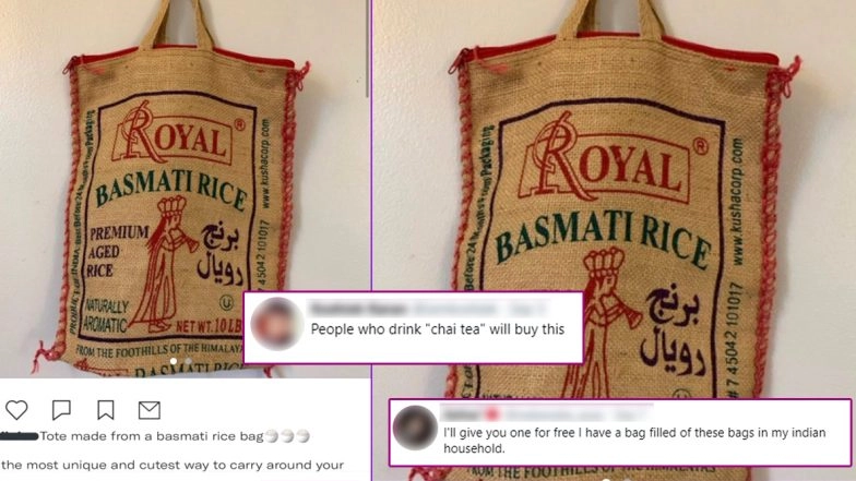 Basmati Rice Tote Bag is Selling Online and Desi People Are Losing Their Mind Over This 'Fashion'