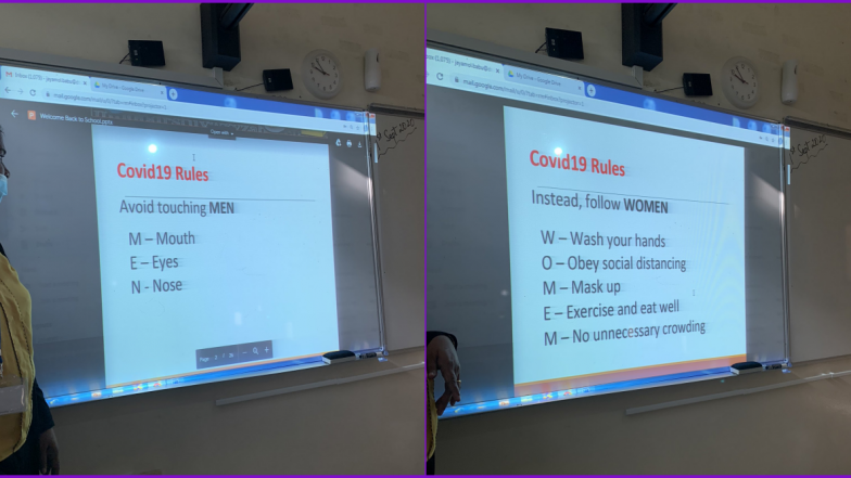 COVID-19 Class Rules 'Avoid Touching MEN, Follow WOMEN Instead' Go Viral, Know What The Acronyms Mean