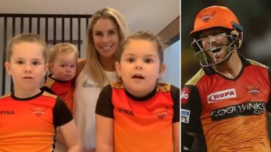 SRH Captain David Warner Receives Good Luck Wishes From Wife Candice and Daughters Ahead of Match Against RCB in Dream11 IPL 2020 (Watch Adorable Video)